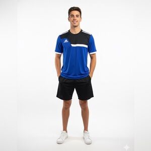 Adidas Men's Blue and Black Climacool Jersey
